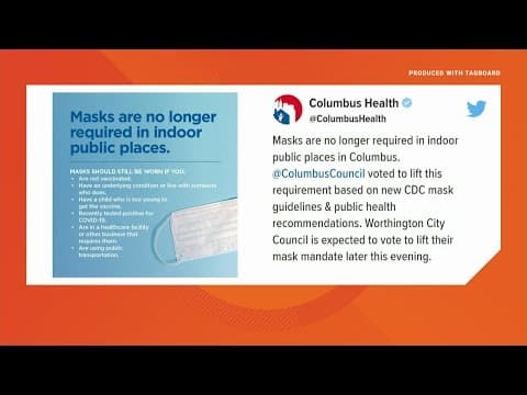 City of Columbus drops mask mandate