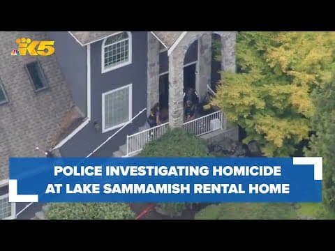 Aerials: Investigation into 'possible drive-by shooting' at home near Lake Sammamish