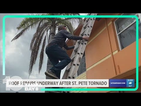 Rood repairs underway after tornado touched down in St. Pete