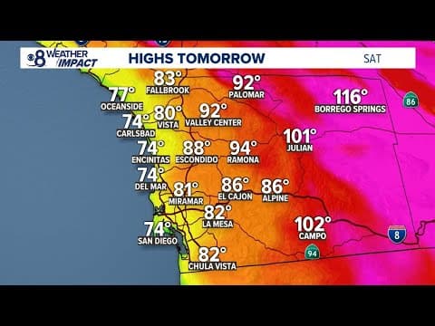 San Diego County mountains, deserts and inland areas all face dangerous heat levels over weekend