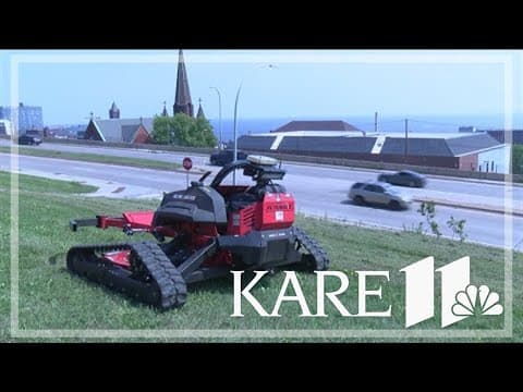 Remote control mowers keeping northern Minnesota tidy