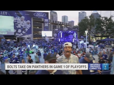 Fans flood Thunder Alley as the Lightning take on the Pathers for Game 1 of the playoffs