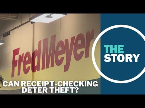 Yes, Fred Meyer can ask to check receipts at the door
