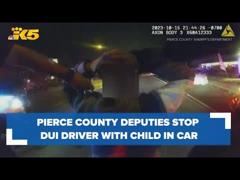 Pierce County deputies stop DUI pursuit after woman calls from the car, child found inside