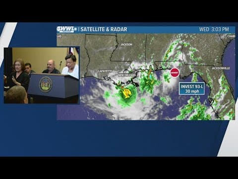 City of New Orleans gives update as gulf disturbance moves across the Gulf Coast