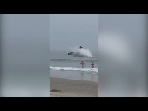 Video shows plane crash into water off New Hampshire coast