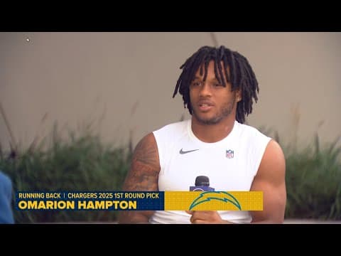 Omarion Hampton, Running Back | In-depth interview from LA Chargers 2025 training camp