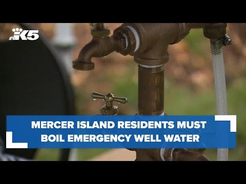 Emergency well water for Mercer Island residents available, must be treated before use