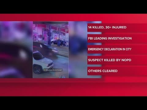 Suspect and 14 others dead after targeted Bourbon Street attack