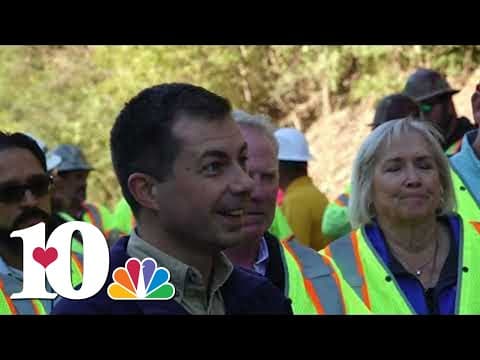 US Transportation Secretary Pete Buttigieg ends tour of Helene's impact in Cocke County