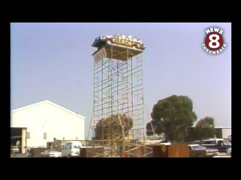 1979 "Lemon" car spectacle on 90 feet of scaffolding in National City, CA