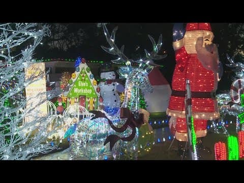 Residents in Metairie show off their Christmas spirit with holiday light displays