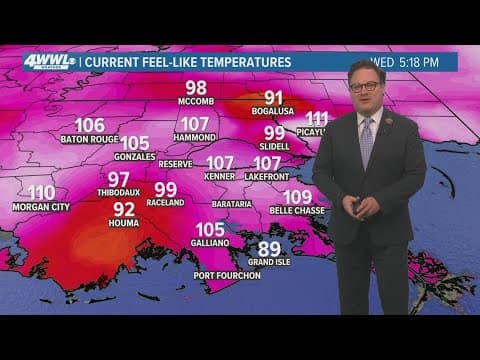 New Orleans Weather: Above normal temps continue