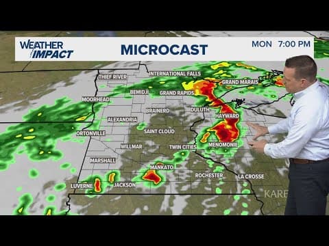 WEATHER: Clouds and showers for Sunday; strong storms for Monday