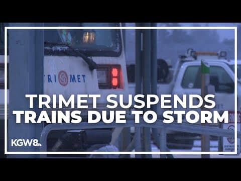 TriMet suspends MAX train service due to ice storm