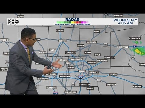 Rain moving into North Texas
