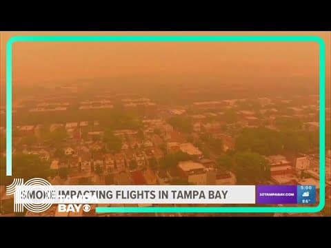 Smoke in the northeast sparks flight delays and health concerns for Tampa Bay travelers