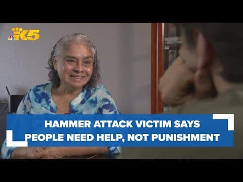 63-year-old hammer attack survivor says people like the suspect need help, not punishment