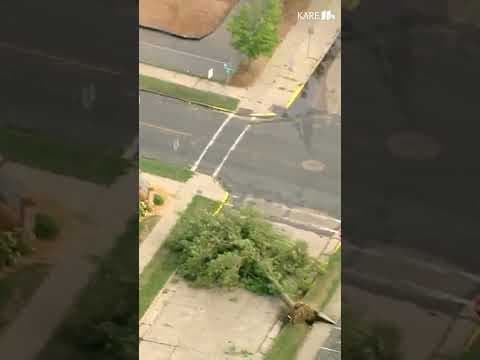 Sky 11 shows storm damage in Hudson and North Hudson, WI after severe weather. #kare11 #shorts