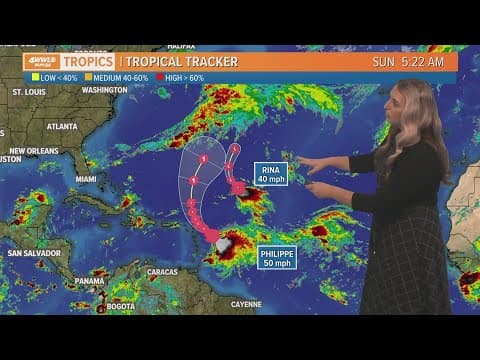 Sunday morning tropical update: Rina set to dissipate, Philippe could strengthen