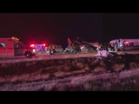 SB I-25 shut down near Pueblo due to crash involving military convoy