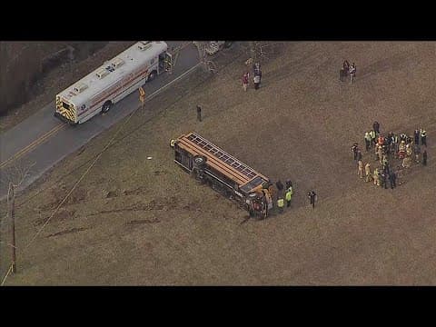 School bus overturned in Howard Co. Maryland