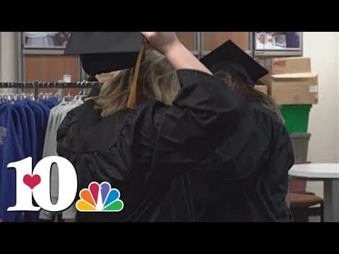 Career Magnet seniors pick up cap, gown and Associates's Degrees