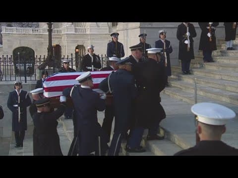 Jimmy Carter's casket carried into the U.S. Capitol