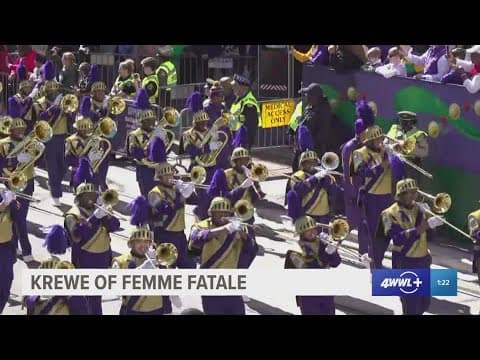 St. Aug Marching 100 in Femme Fatale parade