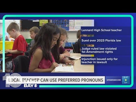 Judge: Transgender Hillsborough teacher can use preferred pronouns in classroom