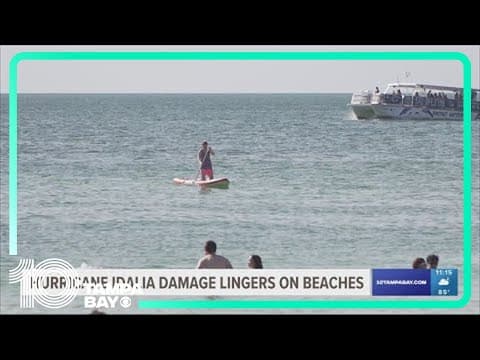 Some Tampa Bay beaches still dealing with damage from Hurricane Idalia
