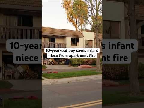 Ten year old boy saves infant niece from apartment fire in College Area.