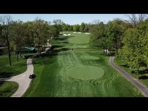 Drone flyover shows bird's-eye view of Muirfield Village Golf Club