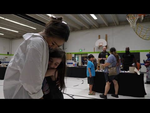 Suni Lee surprises kids at alma mater Battle Creek Elementary