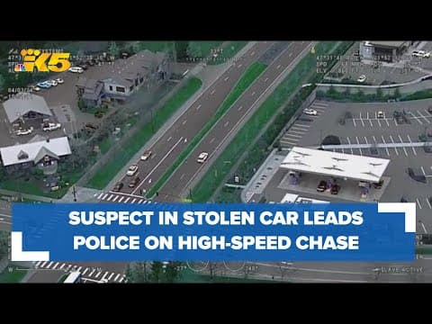 New video shows high-speed case of suspect in stolen car near Snoqualmie
