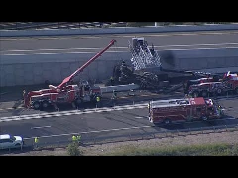 Sky9: I-66 crash closes westbound lanes in Fairfax County