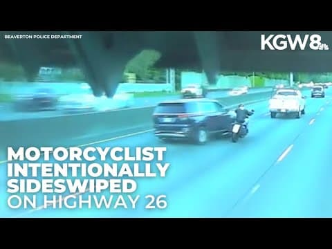 Minivan runs motorcyclist off Highway 26 in apparent road rage incident