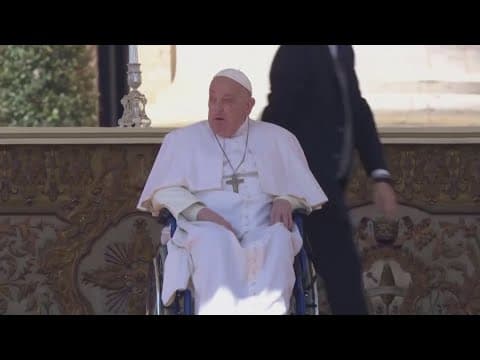 Pope appears before crowd in St. Peter’s Square, 2 weeks after his release from hospital