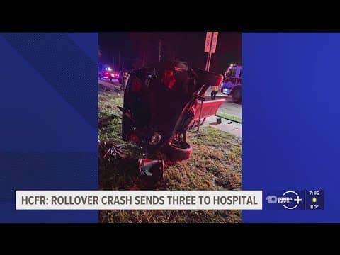 3 hospitalized after crash in Hernando County