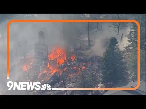 Lake Shore Fire: Helicopter video shows burned home, flames near other house