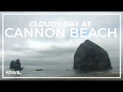 Cloudy day at Cannon Beach on the Oregon Coast