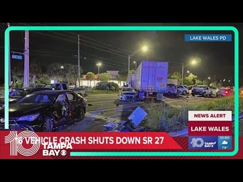 Police: Crash involving 16 cars, tractor-trailer leaves several hurt in Lake Wales