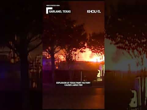 Video shows explosion at Sherman Williams paint factory in Garland, Texas #shorts