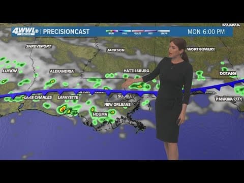 New Orleans Weather: Spotty storms Monday, drier trend midweek