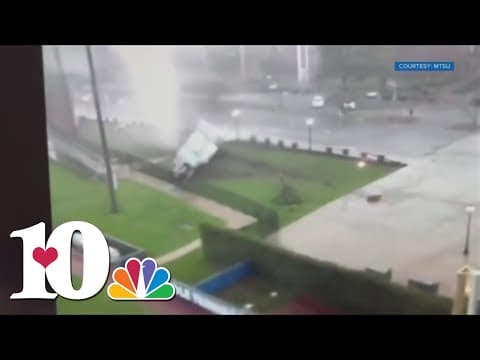 NWS confirms EF-0 tornado hit MTSU campus on Monday, lifting trailer