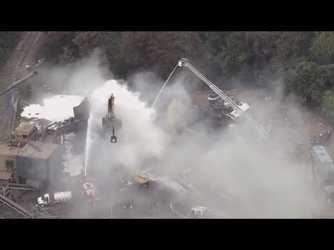 Massive fire erupts a Lorton recycling facility