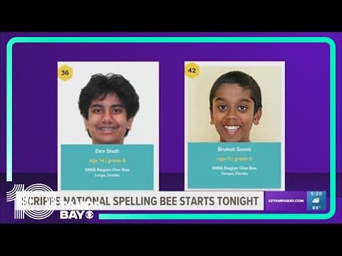 2 Tampa Bay area students to compete in Scripps National Spelling Bee