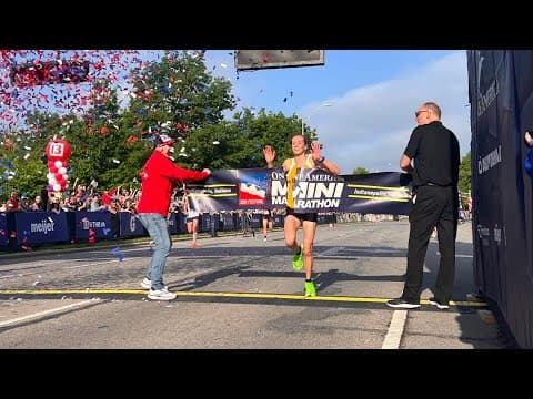 Anna Rohrer is the women's winner of the 2024 OneAmerica 500 Festival Mini-Marathon