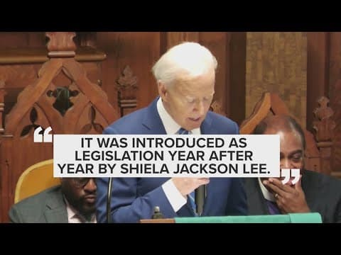 Former Pres. Biden joins Juneteenth festivities for first time since making it a federal holiday