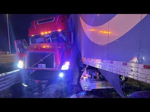 Driver crashes into Amazon tractor-trailer on I-75 in Hillsborough County